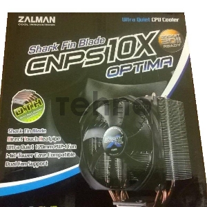 Кулер Zalman CNPS10X OPTIMA retail (Intel Socket: 2011, 1155, 1156, 775, 1366 AMD Socket: AM3+, AM3, AM2+, AM2, алюминиевый с медным основанием и 4-мя тепловыми трубками, вентилятор 120 мм, 4 pin, тер