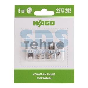 Клемма 2-х проводн. для распред. короб. (без п) 2273-202 (уп.6шт) WAGO 07-5131-06