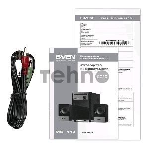 Колонки SVEN MS-110 черный {Воспроизведение музыки с USB flash и SD card памяти}