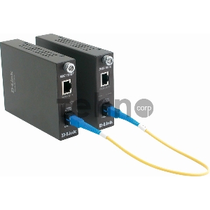 Медиаконвертор D-Link DMC-1910T/A9A, 1000Base-T to 1000Base-LX (up to 15 km, SC) Single Fiber Bi-Direction Media Converter. Transmitting and Receiving wavelength: TX 1550nm; RX 1310nm