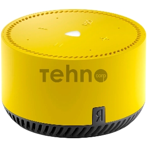Умная колонка Yandex Станция YNDX-00025Y Лайт лимон Bluetooth 5.0, суммарная мощность 5 Вт, вес 200г, цвет лимон, питание от сети