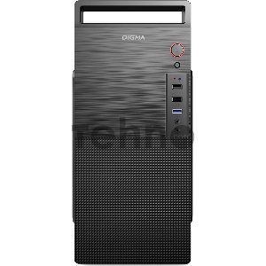 Корпус Digma DC-MATX101-U2 черный без БП mATX 1x80mm 1x92mm 2x120mm 2xUSB2.0 audio