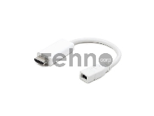 Переходник miniDisplayPort - HDMI, Cablexpert A-mDPF-HDMIM-001-W, 20F/19M, длина 10см, белый, пакет