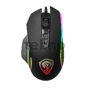 Мышь Qumo Pantheon M50, проводная, оптическая, 7 кнопок, подсветка RGB, 1200/1600/2400/3200  dpi