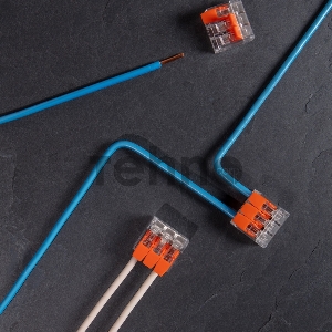 Клемма соединительная рычажковая компактная REXANT 3-проводная, прозрачная, 0.14-4 мм² (20 шт./уп.)