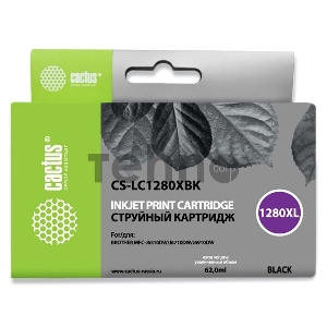 Картридж струйный Cactus CS-LC1280XBK черный для Brother MFC-J6510/6910DW (62ml)