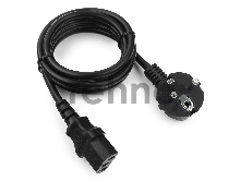 Кабель питания Cablexpert PC-186-1-1.8M, 1.8м, Schuko- C13, 3x1кв.мм, черный, с заземлением, пакет