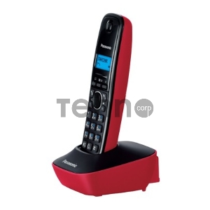 Телефон Panasonic KX-TG1611RUR (красный) {АОН, Caller ID,12 мелодий звонка,подсветка дисплея,поиск трубки}