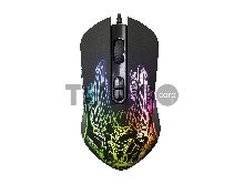 Мышь Qumo Gothic M51, проводная, оптическая, 7 кнопок, подсветка RGB running, 1200/1600/2400/3200  dpi