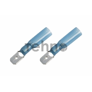Клемма плоская изолированная термоусаживаемая штекер 6.35 мм 1.5-2.5 мм² (РПи-п-т 2.5-(6.3)) синий REXANT