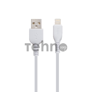 Кабель USB 2.0 hoco X13, AM/Lightning M, белый, 1м