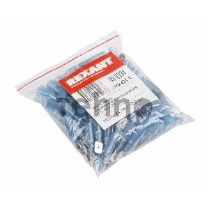 Клемма плоская изолированная термоусаживаемая штекер 6.35 мм 1.5-2.5 мм² (РПи-п-т 2.5-(6.3)) синий REXANT