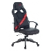 Кресло игровое Zombie DRIVER черный/красный искусственная кожа с подголов. крестовина пластик, фото 1