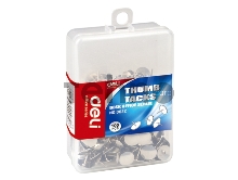 Кнопки Deli E0022 никелированные l=10мм (упак.:100шт) пластиковая коробка