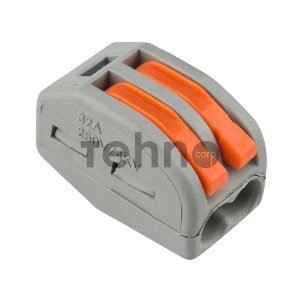 Клемма соединительная многоразовая REXANT 2-проводная, серая, 0.08-4 мм² (20 шт./уп.)