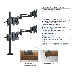 Кронштейн KROMAX OFFICE-4 BLACK 15""-32"" Кр. стал. настол. для 4-х мон. , max 4x8 кг, 4 ст св., нак. ±15°, пов. 360°, max VESA 100x100 мм., фото 1