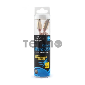 Кабель USB 2.0 Cablexpert CC-U-mUSB01Gd-1.8M, AM/microB, серия Ultra, длина 1.8м, золотой, блистер