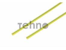 Термоусаживаемая трубка REXANT 3,0/1,5 мм, желто-зеленая, упаковка 50 шт. по 1 м