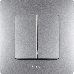 Etika Алюминий Выключатель 2-клавишный, авт.клеммы, 10 AX, 250 В | 672402 | Legrand, фото 1