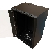 Шкаф коммутационный WRline (WR-TW-1845-GP-RAL9004) настенный 18U 600x450мм пер.дв.стекл 2 бок.пан. 60кг черный 370мм 908мм IP20 сталь, фото 1