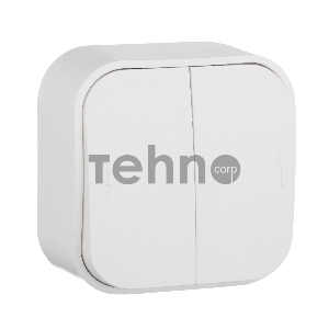 Quteo Белый Переключатель 2-клавишный 10А | 782206 | Legrand Quteo Белый Переключатель 2-клавишный 10А | 782206 | Legrand
