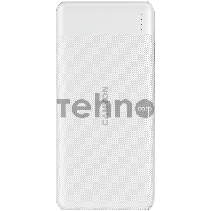 Аккумулятор CANYON PB-109 Power bank 10000mAh Li-poly battery, Input Lightning &Type C  : 5V/2A, 9V/2A PD 18W(Max), Output Type C 5V/3A,9V/2.2A,12V/1.5A 20W,  Output USB A:5V3A,9V2A,12V1.5A,18W quick charging cable 0.3m, 144*68*16mm, 0.24kg, White