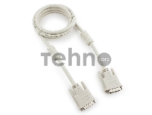 Кабель DVI-D single link Gembird/Cablexpert CC-DVI-6C, 19M/19M, 1.8м, серый, экран, феррит.кольца, пакет