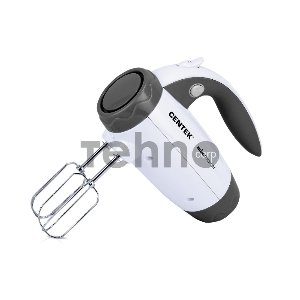 Миксер Centek CT-1114 (белый/серый) 350Вт, 6 скоростей+турбо, взбивание/замешивание