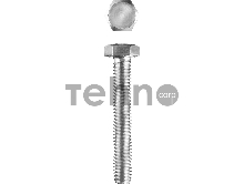Болт ГОСТ 7798-70, M20 x 140 мм, 5 кг, кл. пр. 5.8, оцинкованный, ЗУБР
