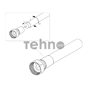 Разъем антенный на кабель штекер F для кабеля SAT (с резиновым уплотнителем) (блист.2шт) Rexant 06-0005-A2