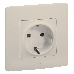 Розетка 2К+З винты, сл. кость ETIKA , фото 2