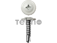 Саморезы ПШМ-С со сверлом для листового металла, 25 х 4.2 мм, 400 шт, RAL-9003 белый, ЗУБР