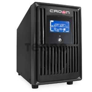 Источник бесперебойного питания CROWN MARVEL 2K 2000VA/1400W, корпус металл, (БЕЗ АКБ), выходные розетки 4*EURO, трансформатор AVR 140-300V, порт USB, порт RS-232, съёмный кабель 1.2 м, порт RJ-11/45, LCD-дисплей, защита: батареи от критического разряда, 