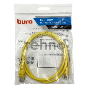 Патч-корд Buro cat5E 1м желтый RJ-45 (m)-RJ-45 (m)