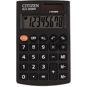 Калькулятор карманный Citizen SLD-200NR черный 8-разр.