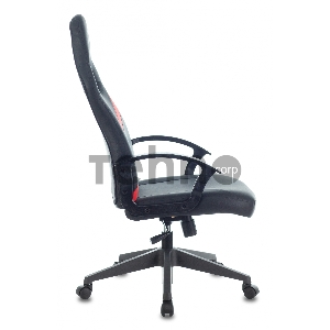 Кресло игровое Zombie DRIVER черный/красный искусственная кожа с подголов. крестовина пластик