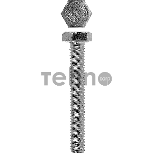 Болт с шестигранной головкой, DIN 933, M10x55 мм, 3 шт, кл. пр. 5.8, оцинкованный, ЗУБР