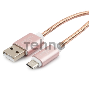 Кабель USB 2.0 Cablexpert CC-G-mUSB02Cu-1M, AM/microB, серия Gold, длина 1м, золото, блистер