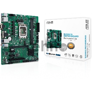 Материнская плата ASUS PRO H610M-C D4-CSM, LGA1700, B610, 2*DDR4, DP, D-Sub, HDMIx1, SATA3 + RAID, Audio, Gb LAN, USB 3.2*6, USB 2.0*6, COM port, mATX; 90MB1A30-M0EAYC