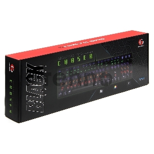 Клавиатура механ Gembird KB-G550L, USB, черн, переключатели Outemu Blue, 104 клавиши, подсветка 6 цветов 20 режимов, FN, кабель тканевый 1.8м
