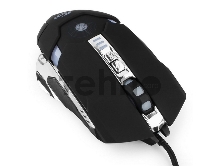 Мышь игровая Gembird MG-530, USB, 5кнопок+колесо-кнопка+кнопка огонь, 3200DPI, подсветка, 1000 Гц, программное обеспечение для создания макросов