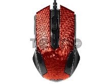 Мышь Qumo Office M14 Red, проводная, оптическая    