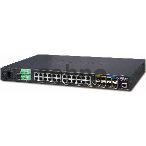 коммутатор PLANET IGS-6325-20T4C4X IP30 19 Rack Mountable Industrial L3 Managed Core Ethernet Switch, 24*1000T with 4 shared 100/1000X SFP + 4*10G SFP+ (-40 to 75 C, AC + 2 DC, DIDO), ERPS Ring, 1588, Modbus TCP, Cybersecurity features, Hardware Layer3 OS коммутатор PLANET IGS-6325-20T4C4X IP30 19 Rack Mountable Industrial L3 Managed Core Ethernet Switch, 24*1000T with 4 shared 100/1000X SFP + 4*10G SFP+ (-40 to 75 C, AC + 2 DC, DIDO), ERPS Ring, 1588, Modbus TCP, Cybersecurity features, Hardware Layer3 OS