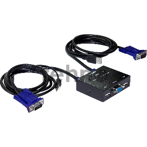 Переключатель-KVM D-Link KVM-221/C1A 2-портовый KVM-переключатель с портами VGA и USB