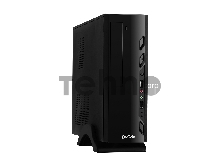 Корпус MiniITX Exegate EX268697RUS MI-208 Black, miniITX/mATX, <без БП>, 2*USB, Audio