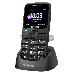 Мобильный телефон Digma S220 Linx 32Mb черный моноблок 2Sim 2.2 220x176 0.3Mpix GSM900/1800 MP3 FM microSD max32Gb