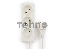 Сетевые фильтры Gembird Удлинитель Гарнизон EL-NL3-W-2, 3 розетки  допустимый ток 10А, длина 2м. 