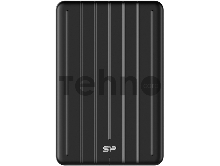Накопитель External SSD Silicon Power 256Gb Bolt B75 Pro <SP256GBPSD75PSCK> (USB 3.1 Gen2 Type C, 520/450Mbs, противоударный MIL-STD 810G, 124х82х12mm, 75g) Black