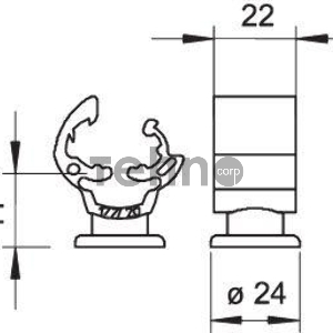 Держатель проволоки d8-10мм универс. Тип:177 20 M8 OBO 5207444