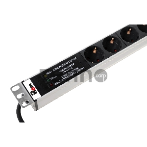 Вертикальный блок розеток ЦМО Rem-16 с фил. и инд., 15  Shuko, 10 C13, 16A, алюм., 42-48U, шнур3 м. (R-16-15S-10C13-FI-1820-3)